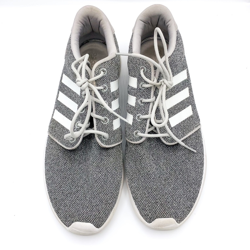 adidas Women Sneakers Gray and White Knit Running Shoes